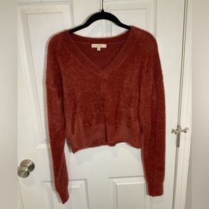 Chelsea and violet dark orange sweater